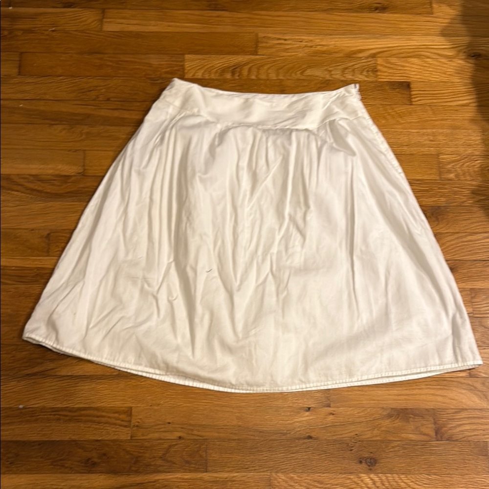 Croft & Barrow White Pleated A-Line Skirt